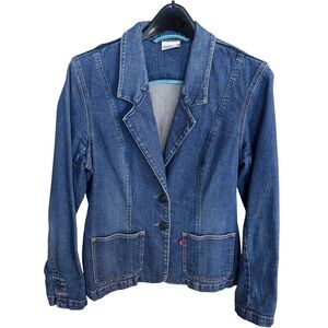 Levi’s Signature Women’s Denim Blazer Classic Structured Fit Sz L